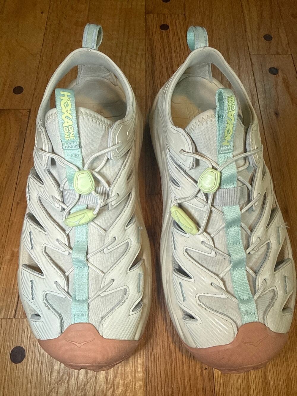 HOKA Hopara Cream Mint Outdoor Hiking Water Sandals EU 42 Unisex